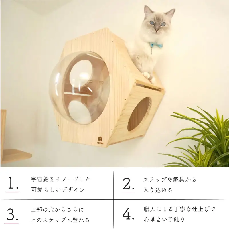 壁掛け 猫ハウス NEKOIRI ： 猫ハウス 壁掛け ペット用品