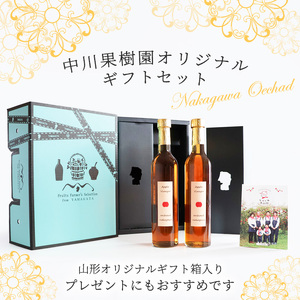 りんご酢 500ml×2本 ギフトセット りんご 酢 完熟りんご 山形 中川果樹園　025-G-NG003