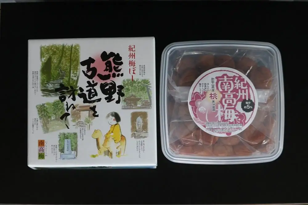【贈答用】紀州南高梅 桃風味梅干 1000g 化粧箱入【US24】
