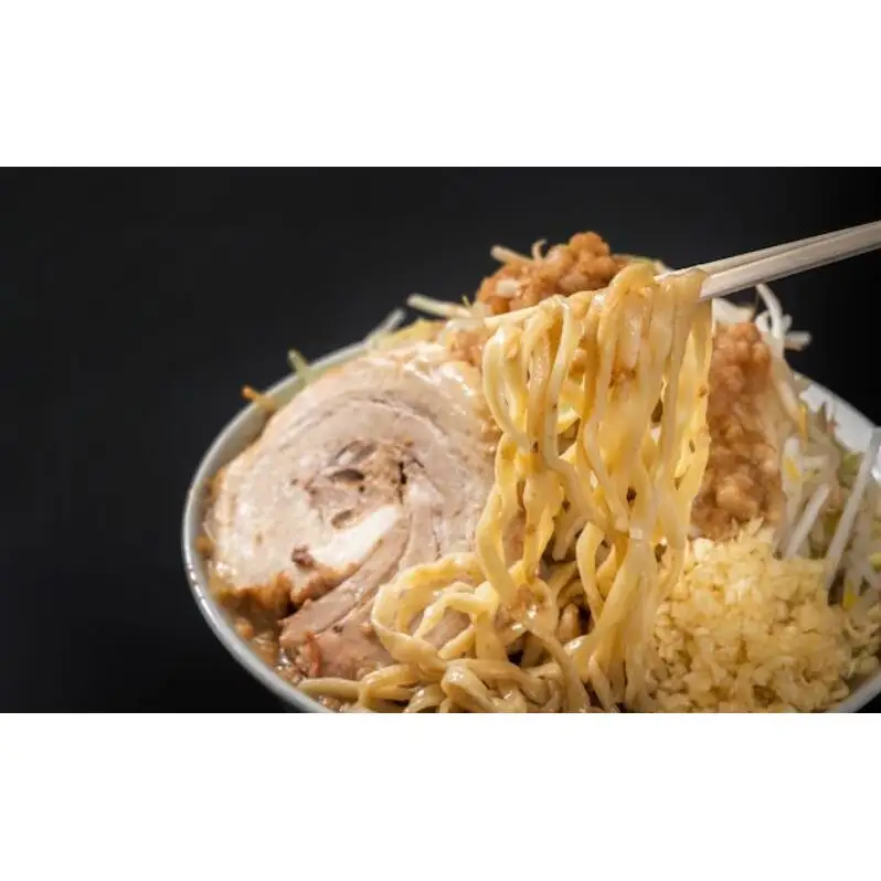 Gのみそ：2食セット お取り寄せ 「二郎系 ラーメン」 味噌とんこつ 麺類 豚 旨味 濃厚スープ 平打ち 太麺 絶妙 バランス 溶き卵 コク おじや 冷凍 トッピング ボリューム 