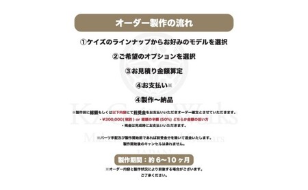 Kz Guitar Works(ケイズギターワークス) カスタムギターオーダーチケット 30万円分 ギター 専門工房 カスタム オーダー オリジナル チケット