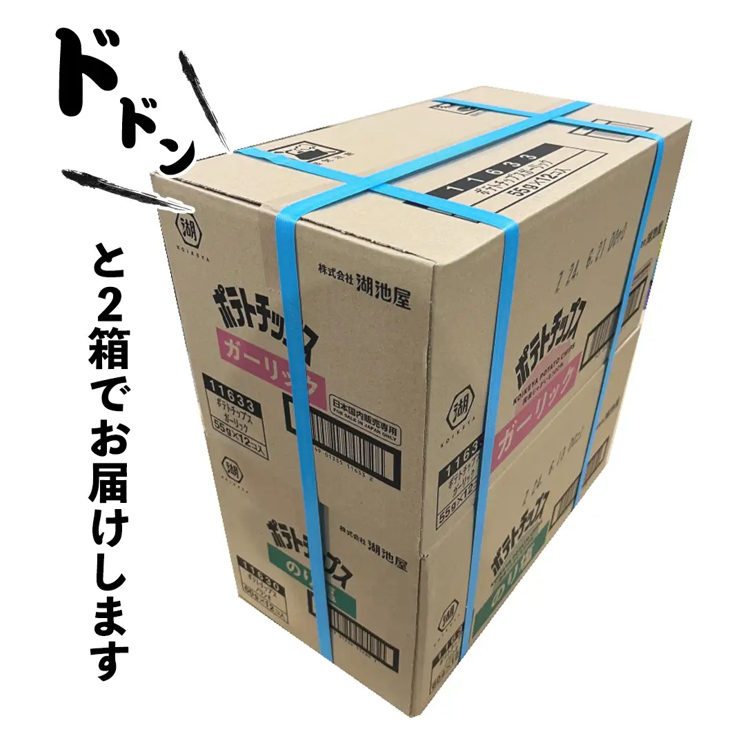 【最短3営業日！スピード発送】 湖池屋 ポテトチップス 2種類アソート （のり塩・ガーリック）（各12袋・計24袋） ポテチ お菓子 おかし 大量 スナック おつまみ ジャガイモ じゃがいも まとめ買い スナック菓子 数量限定