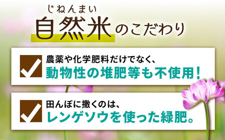 【3回定期便】栽培期間中 農薬・化学肥料不使用 自然米 白米 6kg（ヒノヒカリ 1kg×6袋）/自然庵 [UCQ018]