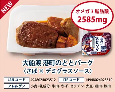 【スピード発送】 大船渡港町のととバーグ 2種セット (デミグラス・てりやきソース) 10個セット ハンバーグ 