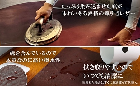 マウスパッド 本革 牛革 撥水 typeBブラック マウスパッド【B6サイズ】