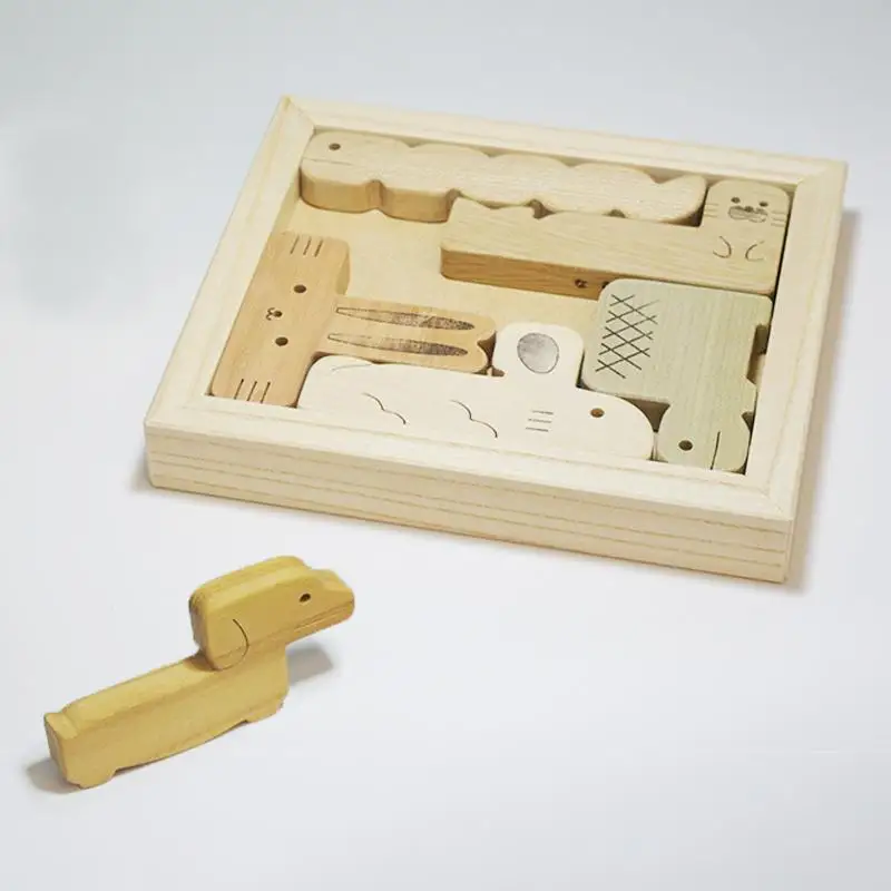 【 木製 知育玩具 】 動物ペントミノパズル パズル