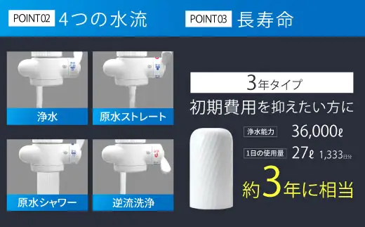 【45010】 浄水器 【ビューク３年タイプ スタンド付き】 浄水器 据置型浄水器 PFOS PFOA 有機フッ素 化合物 カートリッジ 交換不要 活性炭 塩素除去 塩素 除去 浄水 据え置き 据置型 蛇口 蛇口直結式 ポット型 卓上 ふるさと納税 専用 ラック スタンド 付き 浄水器ラック 浄水器スタンド シンク 棚 壁掛け 岐阜県 日本製 送料無料 ビューク beaq ドリームバンク