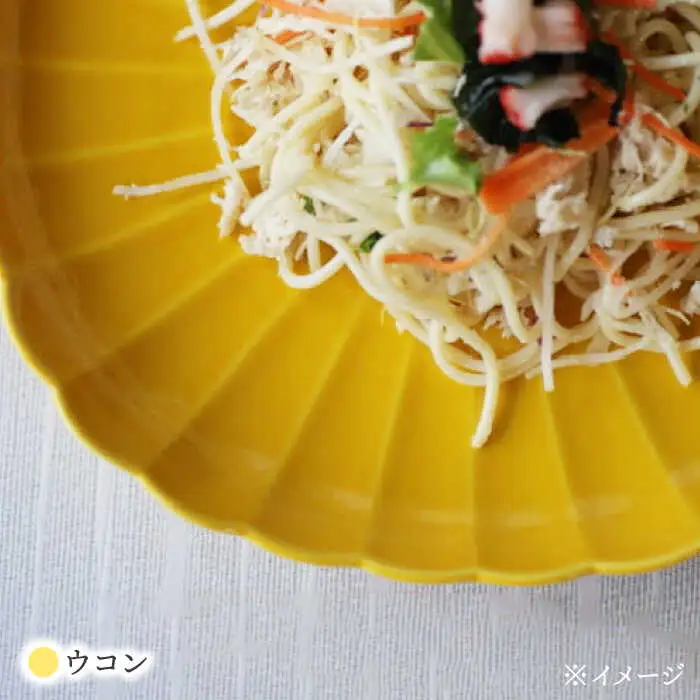 【波佐見焼】四つ菊 大皿 ウコン 1点【永泉】[MC90]