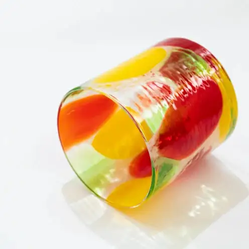 【RYUKYU GLASS WORKS 海風】ロックグラス（トロピカルビタミン）