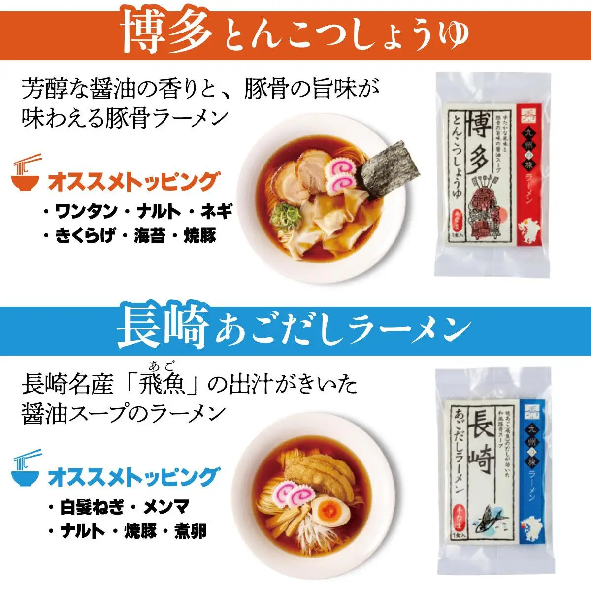 ＜九州の旅ラーメンセット＞九州の旅ラーメン10食（5種×2食） 