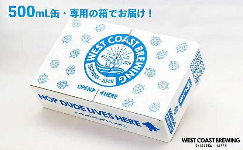【定期便・4本×6か月連続お届け】West Coast Brewing クラフトビール（500mL缶）お楽しみ4本セット【お酒・地ビール・酒】【配達不可：離島】
