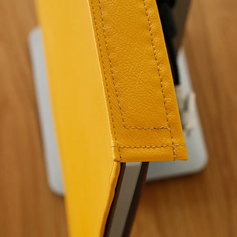PVCレザーディスプレイカバー&キーボードカバー「LEDIC」&「LEKEY」23～24インチ用（マスタード） ／ パソコンカバー モニターカバー ディスプレイカバー キーボードカバー デスクトップPC ホコリ対策 汚れ防止 PVCレザー 日本製 2点セット テレワーク デスク周り シンプル No.240-16