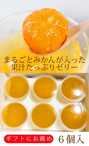 紀州和歌山まるごとみかんゼリー 145g×6個 化粧箱入 ※着日指定不可 ※2024年10月上旬頃以降に順次発送予定