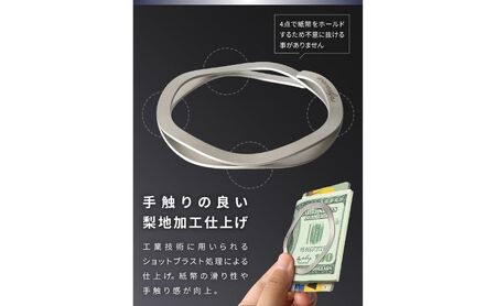 マネークリップ ステンレス鋼 シルバー マネークリップ