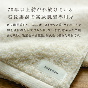 （今治タオルブランド認定品）SALA 肌着のラージフェイスタオル 2枚セット スカイグレー やわらか きめ細やか 水布人舎 [I001280SGY]