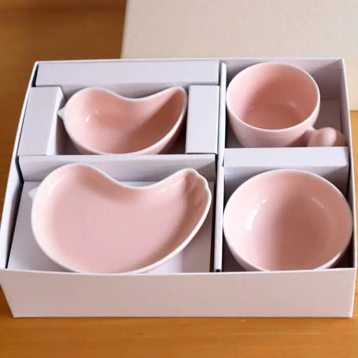 【白山陶器】【PiPi】お子様用食器 ピンク 5点セット【波佐見焼】[TA195]
