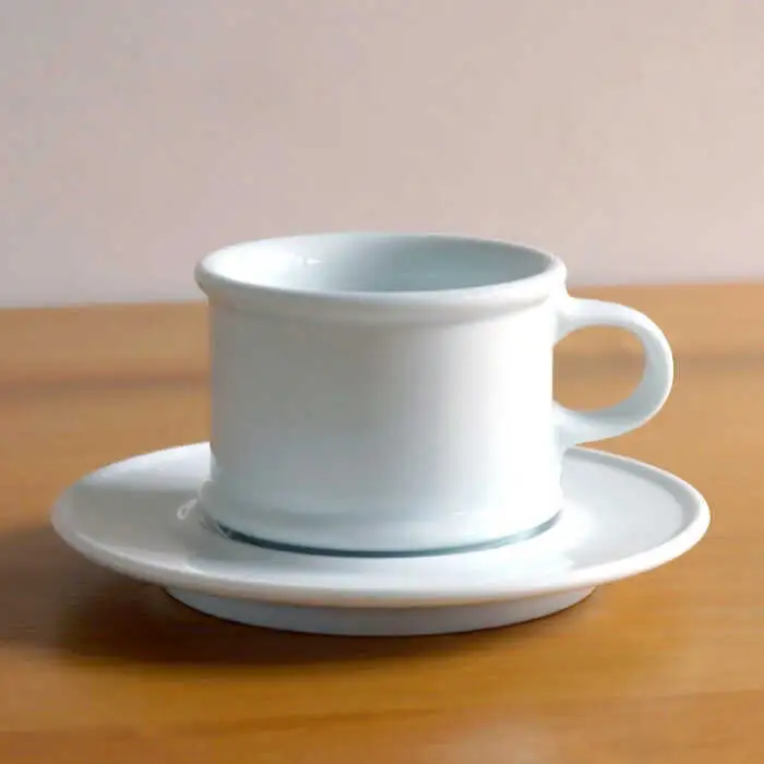 【白山陶器】コーヒーカップ＆ソーサー 白磁 2客セット【波佐見焼】[TA198] カップ