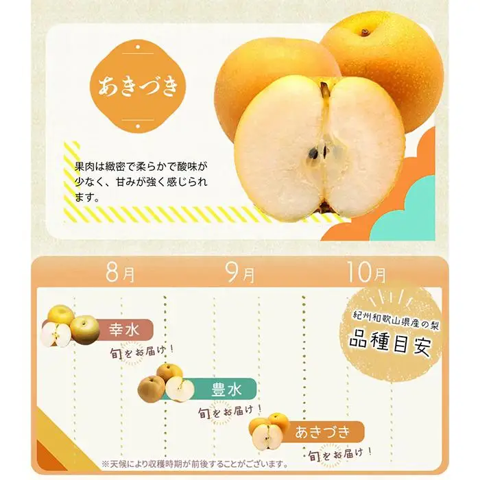 梨 約2kg 化粧箱入 紀州和歌山 かつらぎ産［2026年8月中旬以降発送予定］［UT103］