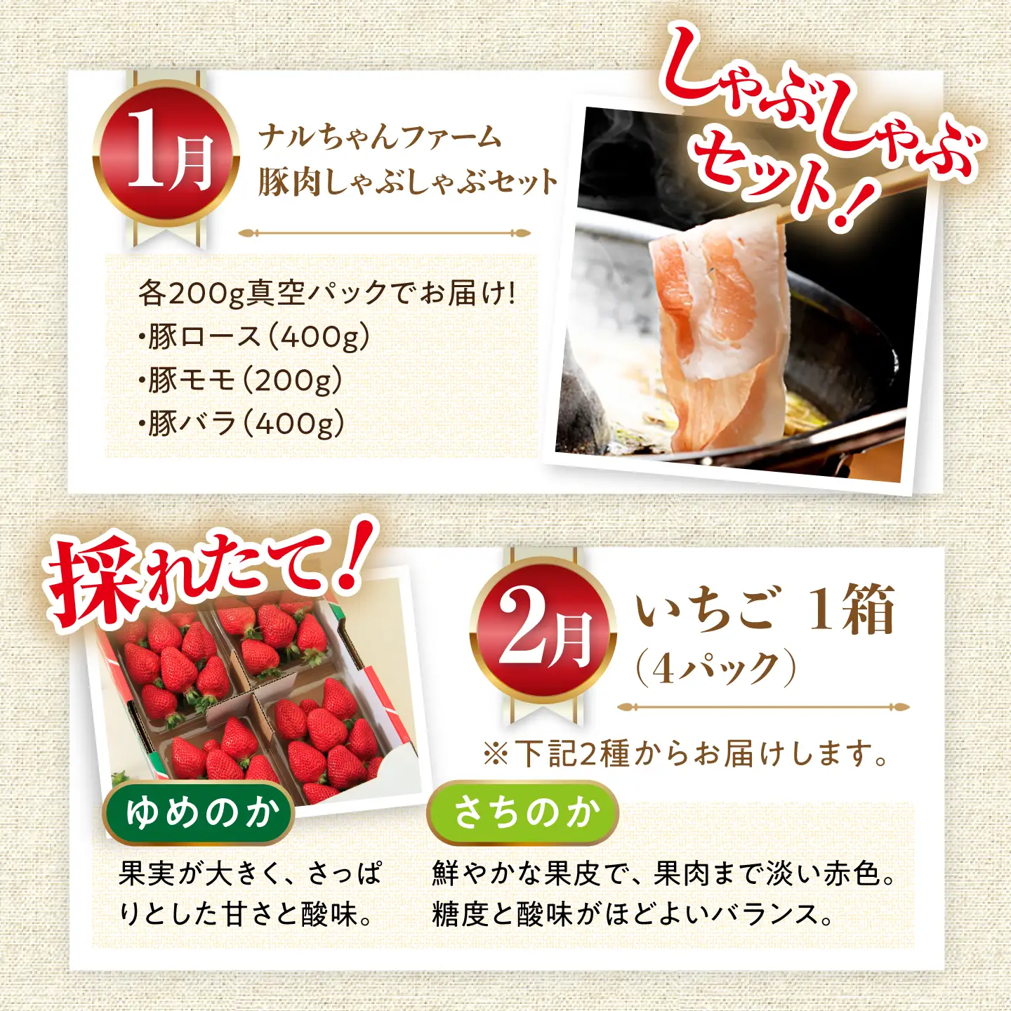 バラエティ定期便【12回】豚肉＆旬の農産物 ブルーベリー [ACAA124]
