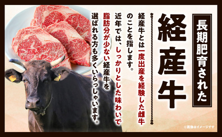 黒毛和牛（経産牛）ロースステーキ3枚 計600g ロース BBQ