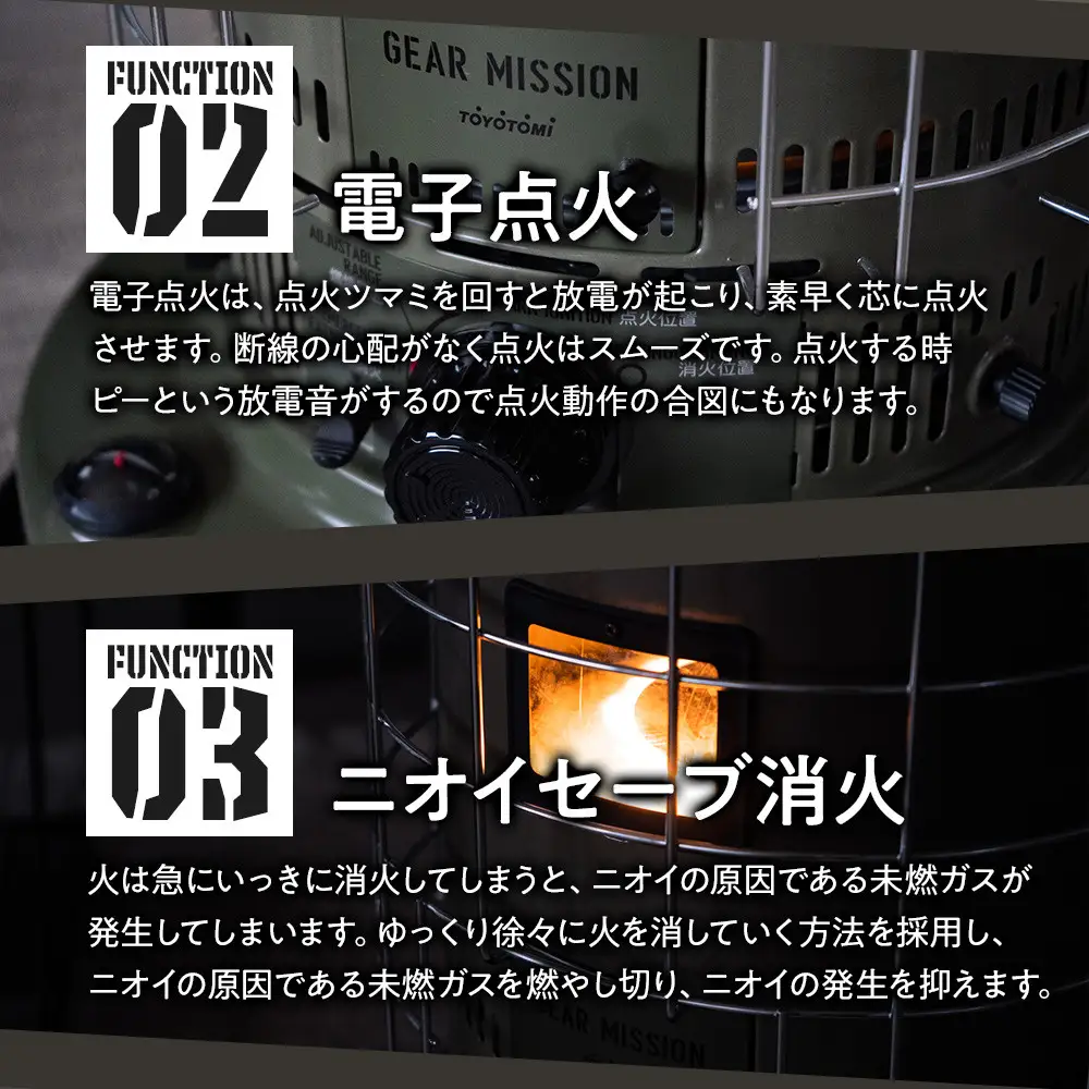 【GEAR MISSION】【トヨトミ】対流形石油ストーブ「KS-GE67(コヨーテブラウン)」17～24畳