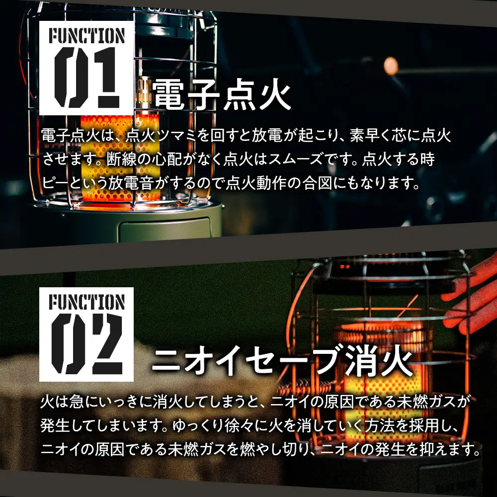 【GEAR MISSION】【トヨトミ】対流形石油ストーブ「RR-GER25(オリーブグリーン)」7～9畳