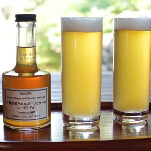 生姜シロップ 有機生姜 エルダーフラワー コーディアル 生姜シロップ【210g】