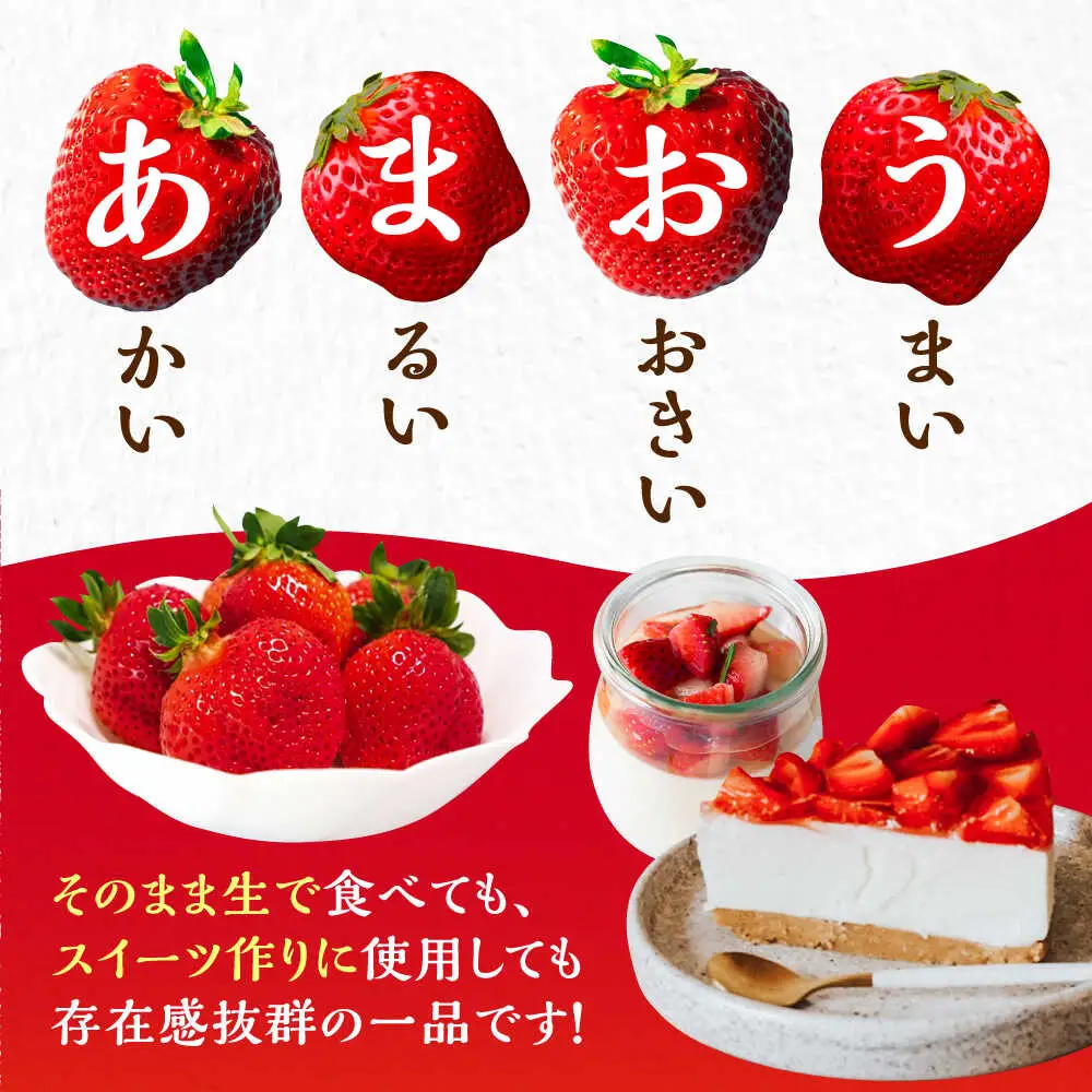 【先行予約】【2月-4月発送】農家直送 あまおう 厳選デラックスG 540g(270g以上×2P) 土耕栽培[VAB015]