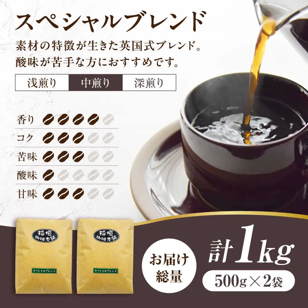 スペシャル ブレンドコーヒー 中煎り VAS053 自家焙煎 珈琲 コーヒー 稲垣珈琲