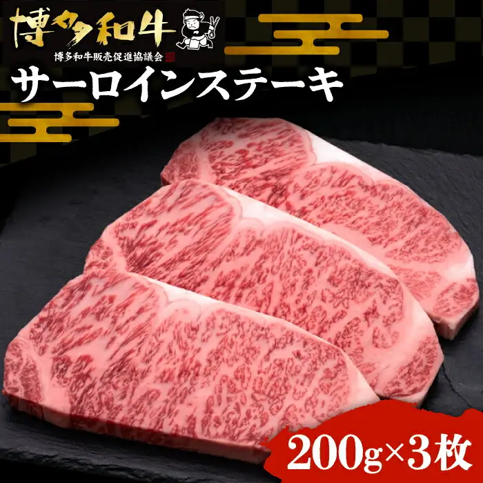 【全12回定期便】博多和牛 サーロイン ステーキ 200g×3枚[VBK075] サーロインステーキ 定期便