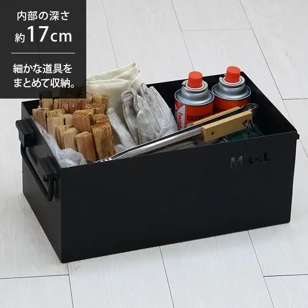 M.O.L 極厚スチール製コンテナボックス タフコンM＋フタ付き MOL-X30M-SET [VBZ002] キャンプ キャンプ用品 ギア アウトドア