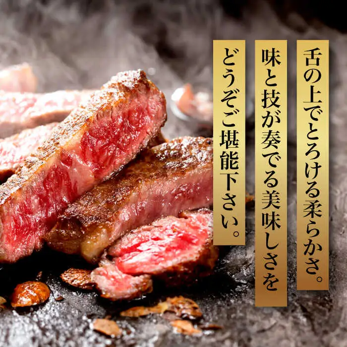【化粧箱入】博多和牛A5〜A4 ロースステーキ 200g×2枚（計400g） ソース・塩胡椒付[VCL021]