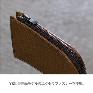 【リッチブラウン】L字ウォレット カードサイズ《 財布 小さい財布 ミニ財布 持ちやすい 扱いやすい コンパクト ミニサイズ 》【2402N08021_01】