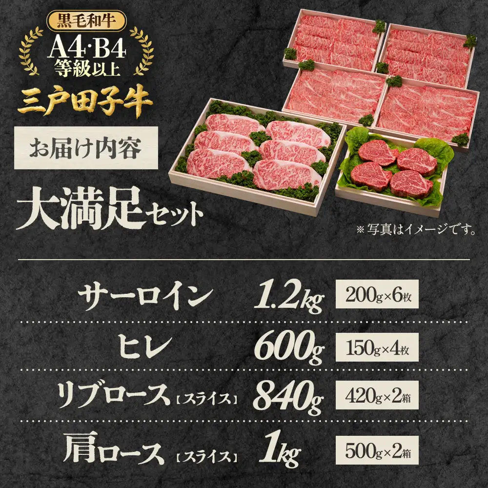 【大容量】国産和牛 大満足セット 3.64kg 黒毛和牛 「三戸・田子牛」