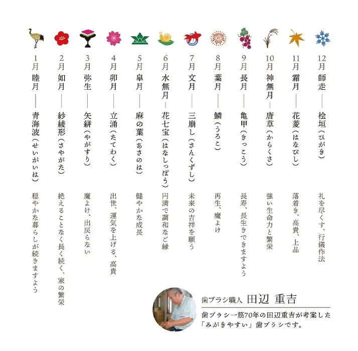 AF-29.【NHKにて紹介されました】歯ブラシ四季折々《極12本セット》