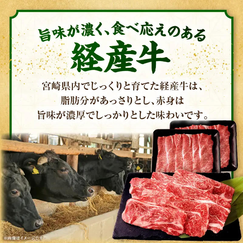 宮崎県産黒毛和牛(経産)肩ローススライス 1kg（500g×2）黒毛和牛 牛肉 肉 肩ロース ローススライス すき焼き しゃぶしゃぶ 肉じゃが 経産牛 濃厚 プレゼント 贈答 贈り物 ギフト