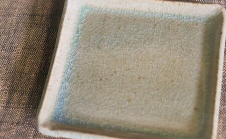 湯呑み 小さなお湯呑と小角皿 ペア セット (掛け分け) 