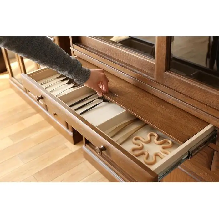 旭川家具 山室家具製作所 エスポアール No.422 ダイニングボード 【 国産 無垢 インテリア 木製 シック 収納 キャビネット リビングボード ダイニングボード 食器棚 北海道 】 _03859
