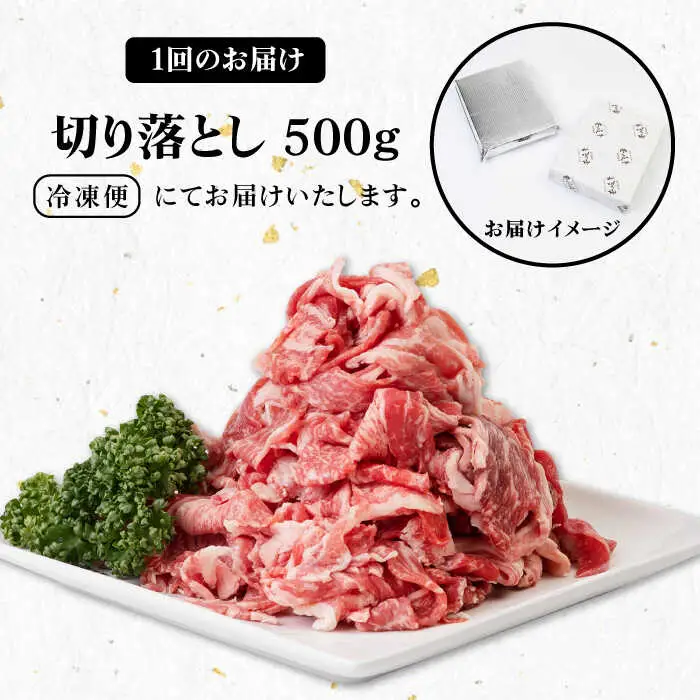 【全2回定期便】壱岐牛切り落とし 500g [JBO118] 26000 26000円