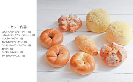 山ちゃんパン パン8種食べ比べ 合計8個 セット 冷凍