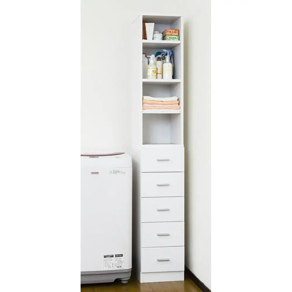 鏡面すきま収納タオルストッカーW25