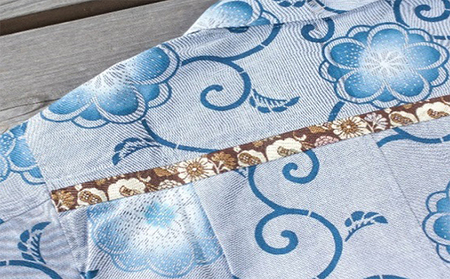 島田帯シャツ（花唐草柄）LL ファッション 服 男性 メンズ 