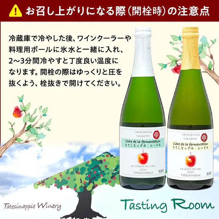 シードル　750mlツインセット（発泡りんご酒）　