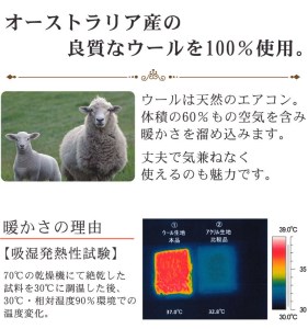 ご家庭で洗える ムートン調 ウールシーツ ダブル 140cm幅(毛羽部分 ウール100%) [0213]