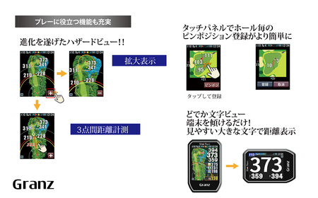 【アウトレット品】Shot Navi Granz（ショットナビ グランツ）＜ホワイト＞　【11218-0747】 ゴルフ 距離計