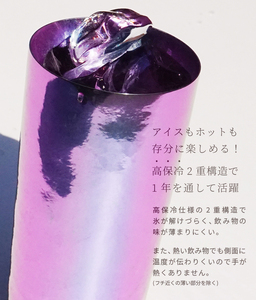 チタン二重タンブラー 彩光 プレミアム (ダーク) 350ml