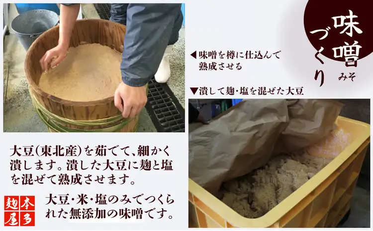 本多麹屋の味噌2種と塩麹・甘酒セット　55P5002【本多麹屋】