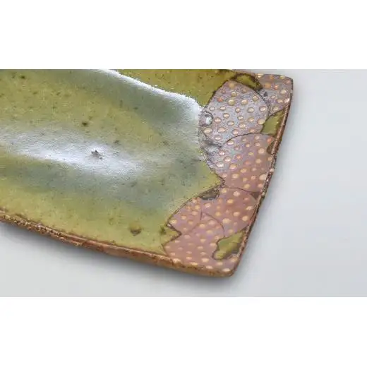 釉彩長角皿 2枚セット 和食器 長皿 陶芸品《受注制作》皿 中皿 長皿 長方形 和食器 おすすめ 手作り 食器 おしゃれ モダン 陶芸 陶器 陶芸作家