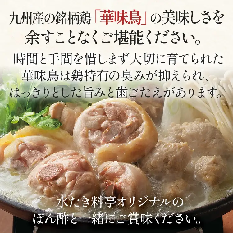 博多華味鳥 水たきセット（ちゃんぽん麺付き） 水たき 水炊き ちゃんぽん麺 ちゃんぽん セット 博多華味鳥