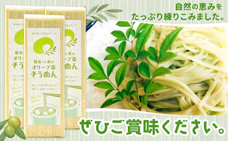 オリーブ 茶 そうめん 5袋 セット 福田さん家のオリーブ園。